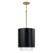Capital Lighting - One Light Pendant - Weller - Matte Brass and Black- Union Lighting Luminaires Decor