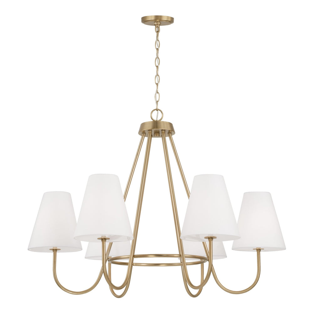 Capital Lighting - Six Light Chandelier - Julia - Matte Brass- Union Lighting Luminaires Decor