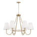 Capital Lighting - Six Light Chandelier - Julia - Matte Brass- Union Lighting Luminaires Decor