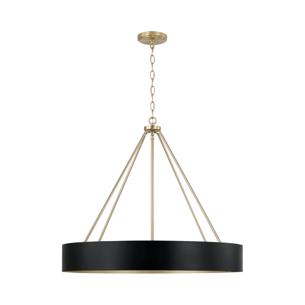 Capital Lighting - Four Light Chandelier - Weller - Matte Brass and Black- Union Lighting Luminaires Decor