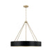 Capital Lighting - Four Light Chandelier - Weller - Matte Brass and Black- Union Lighting Luminaires Decor