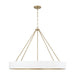 Capital Lighting - Six Light Chandelier - Weller - Matte Brass and White- Union Lighting Luminaires Decor