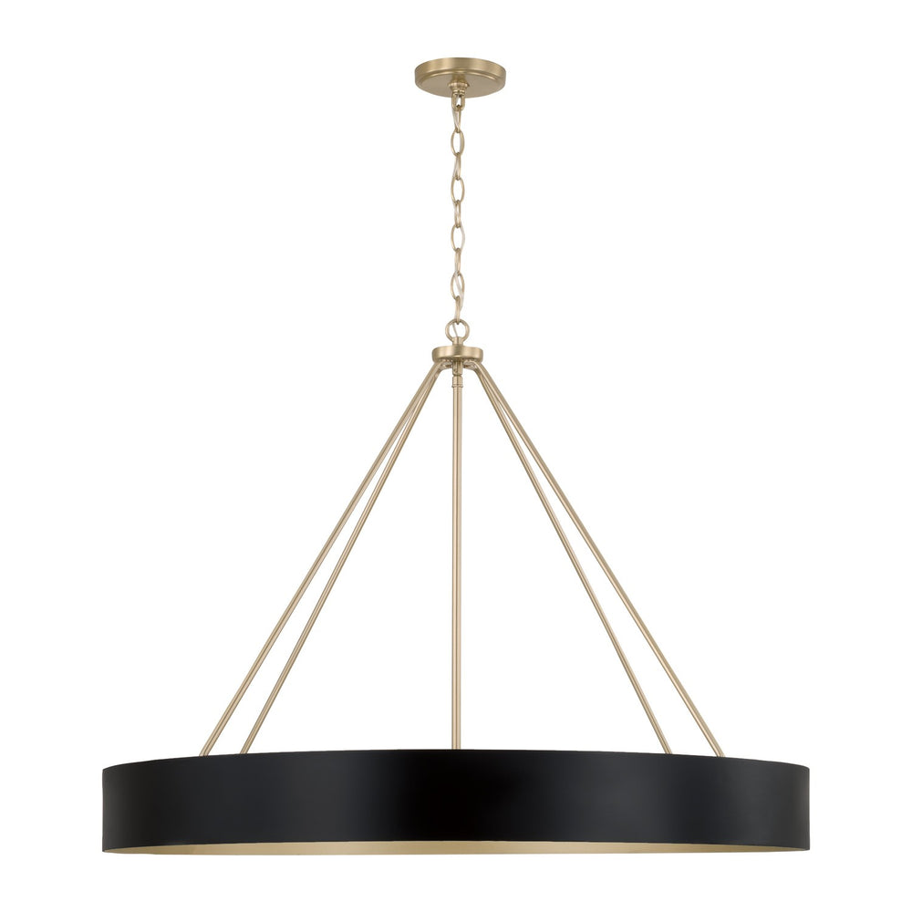 Capital Lighting - Six Light Chandelier - Weller - Matte Brass and Black- Union Lighting Luminaires Decor