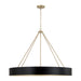 Capital Lighting - Six Light Chandelier - Weller - Matte Brass and Black- Union Lighting Luminaires Decor
