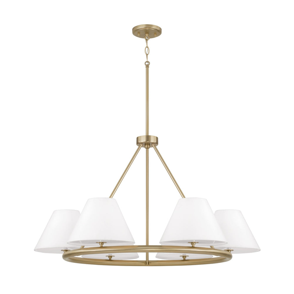 Capital Lighting - Six Light Chandelier - Parson - Matte Brass- Union Lighting Luminaires Decor