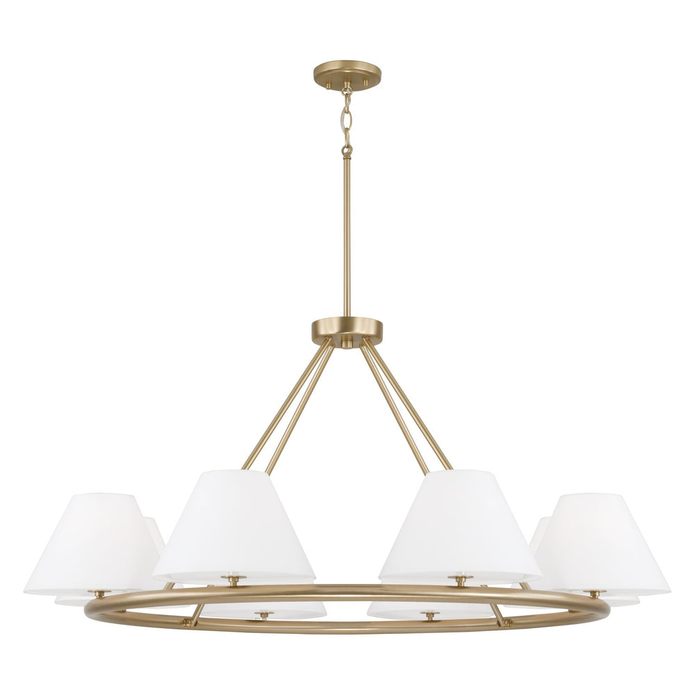 Capital Lighting - Eight Light Chandelier - Parson - Matte Brass- Union Lighting Luminaires Decor