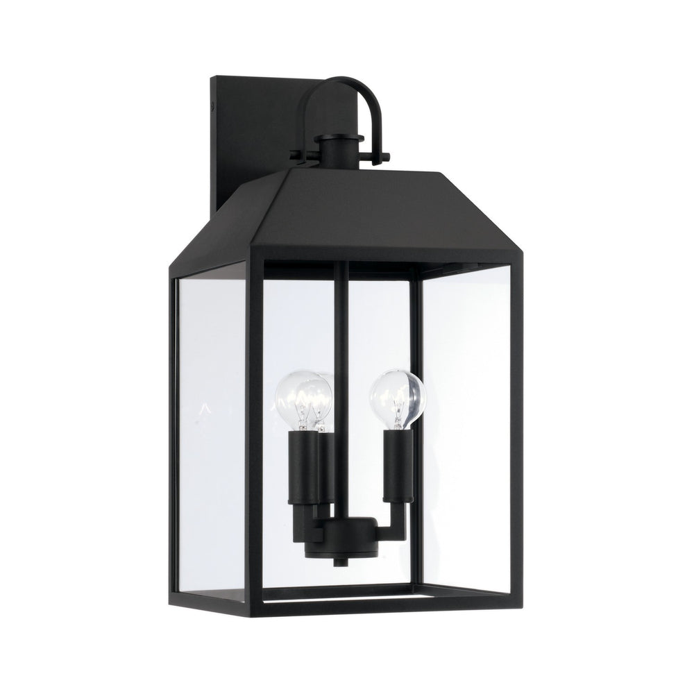 Capital Lighting - Three Light Outdoor Wall Lantern - Nelson - Black- Union Lighting Luminaires Decor