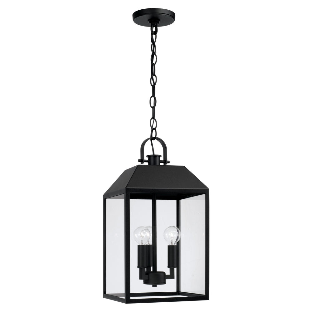 Capital Lighting - Three Light Outdoor Hanging Lantern - Nelson - Black- Union Lighting Luminaires Decor
