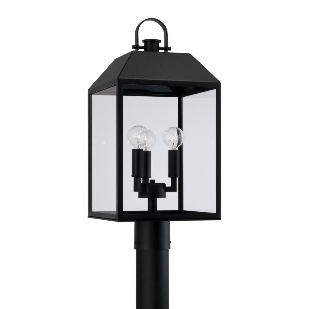 Capital Lighting - Three Light Outdoor Post Lantern - Nelson - Black- Union Lighting Luminaires Decor