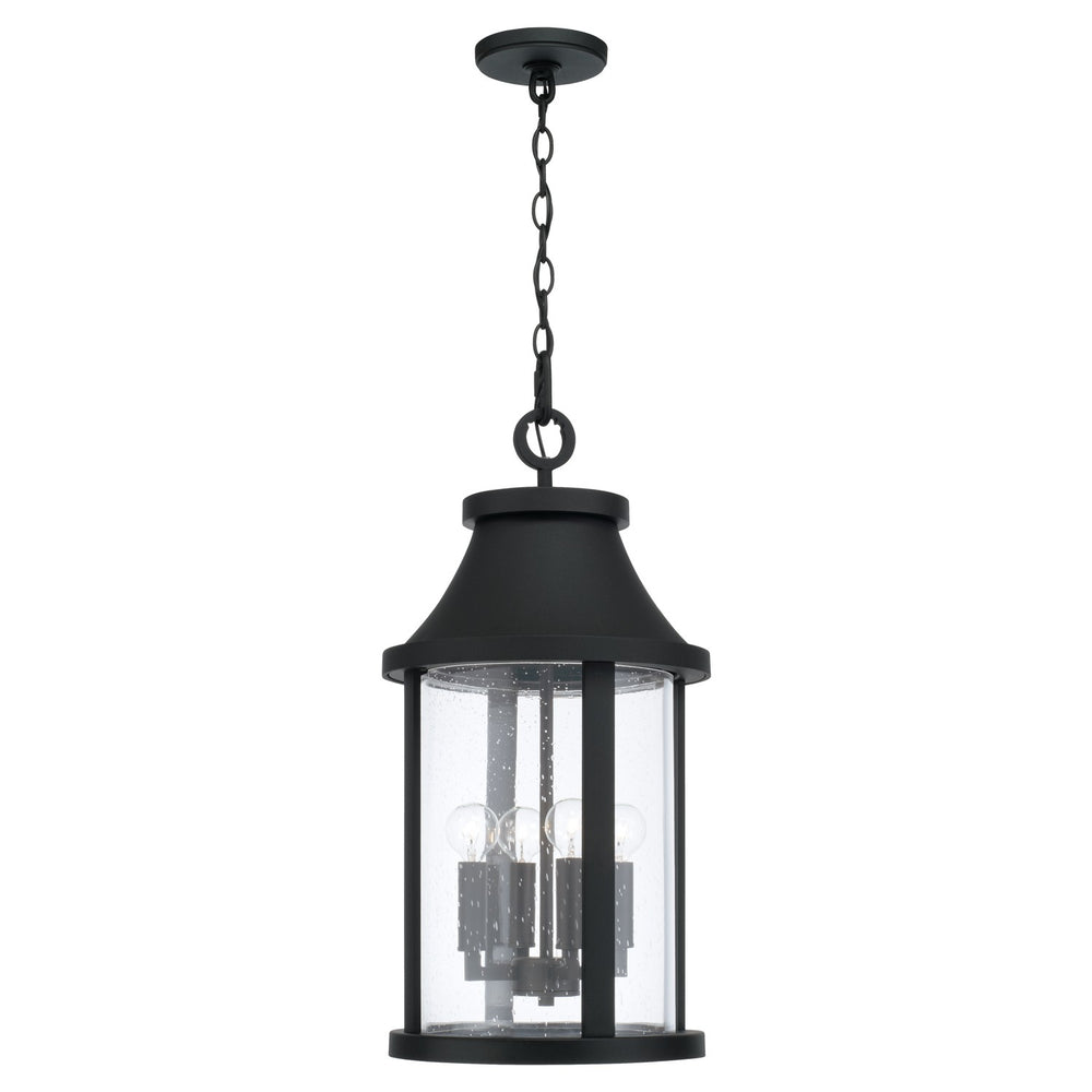 Capital Lighting - Four Light Outdoor Hanging Lantern - Bridger - Black- Union Lighting Luminaires Decor