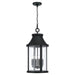 Capital Lighting - Four Light Outdoor Hanging Lantern - Bridger - Black- Union Lighting Luminaires Decor