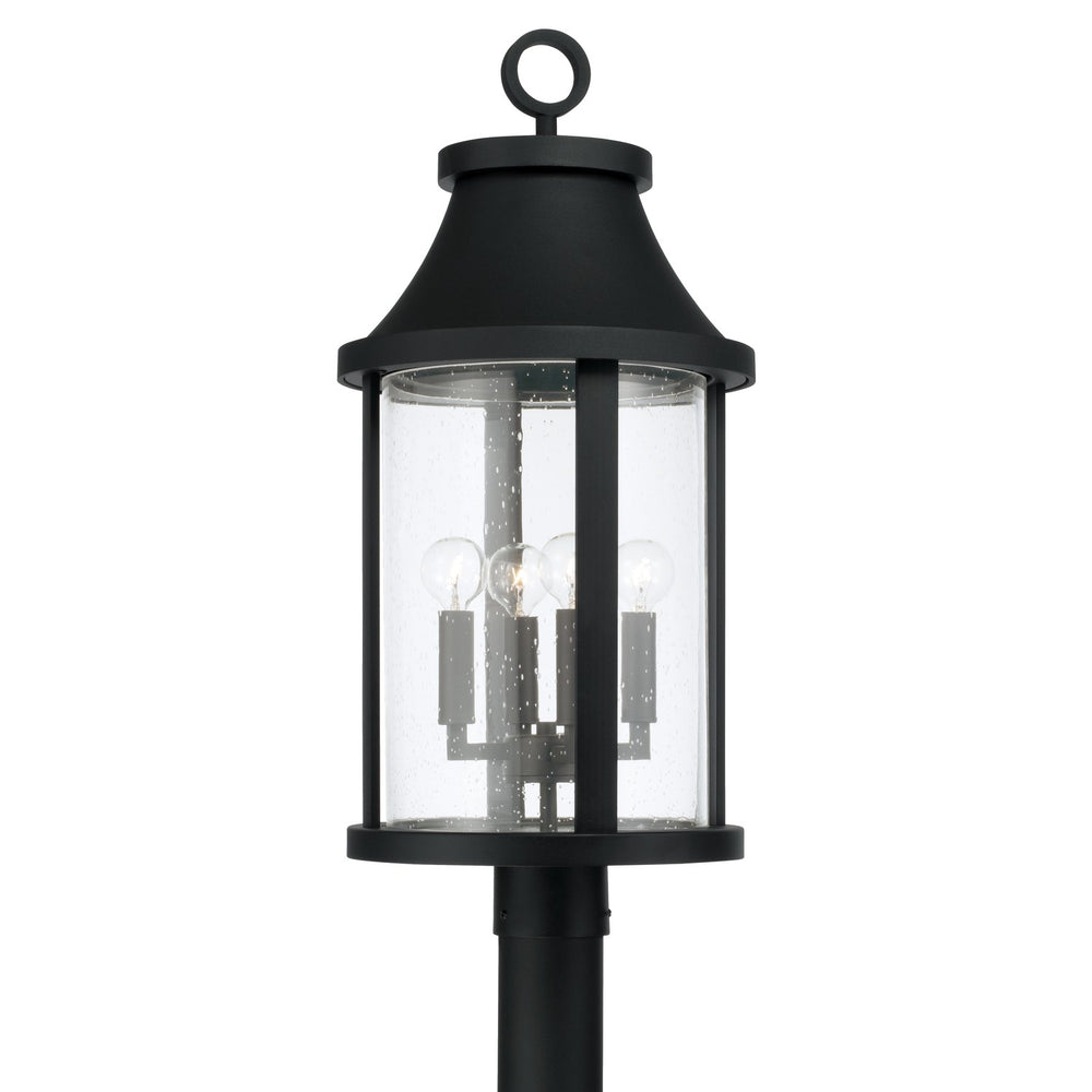 Capital Lighting - Four Light Outdoor Post Lantern - Bridger - Black- Union Lighting Luminaires Decor