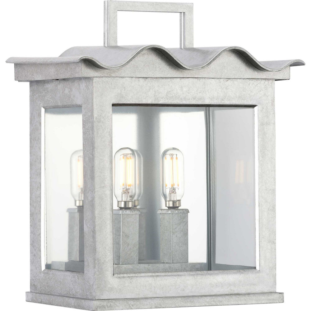 Progress Canada - Two Light Outdoor Wall Lantern - Point Dume-Seamoor - Galvanized- Union Lighting Luminaires Decor
