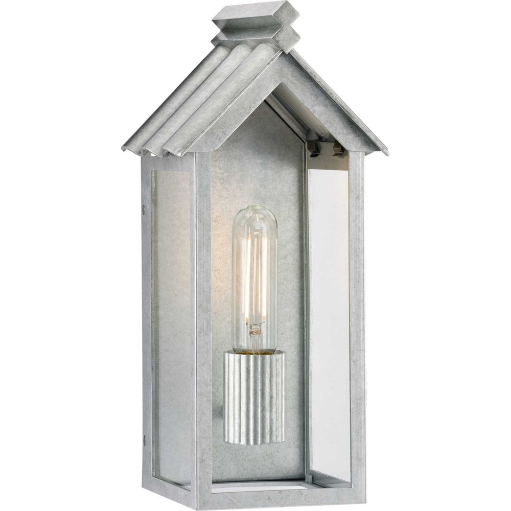 Progress Canada - One Light Outdoor Wall Lantern - Point Dume-Dunemere - Galvanized- Union Lighting Luminaires Decor