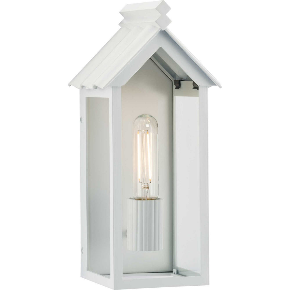 Progress Canada - One Light Outdoor Wall Lantern - Point Dume-Dunemere - Shelter White- Union Lighting Luminaires Decor