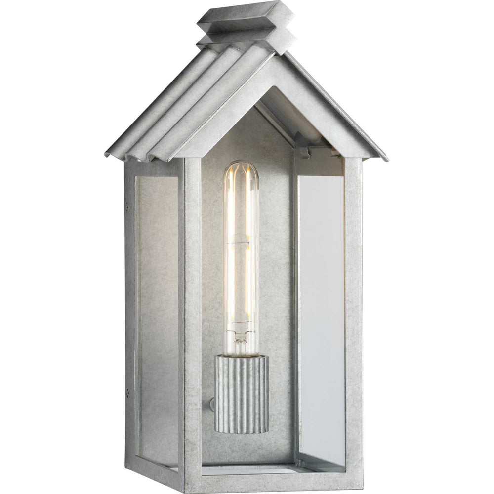 Progress Canada - One Light Outdoor Wall Lantern - Point Dume-Dunemere - Galvanized- Union Lighting Luminaires Decor