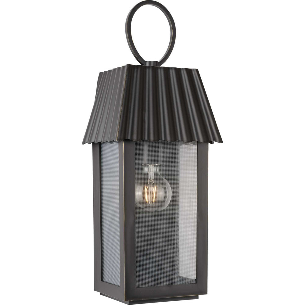 Progress Canada - One Light Outdoor Wall Lantern - Point Dume-Hook Pond - Oil Rubbed Bronze- Union Lighting Luminaires Decor