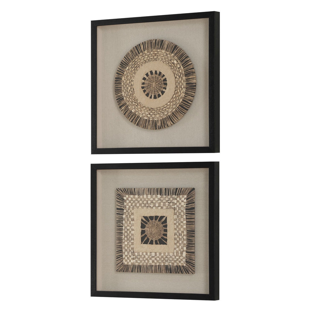Uttermost - Box, S/2 - Intertwine - Satin Black- Union Lighting Luminaires Decor