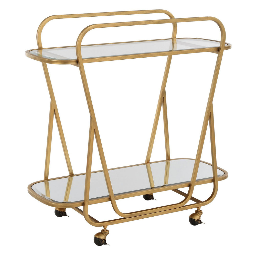 Uttermost - Serving Cart - Swain - Antique Brass- Union Lighting Luminaires Decor