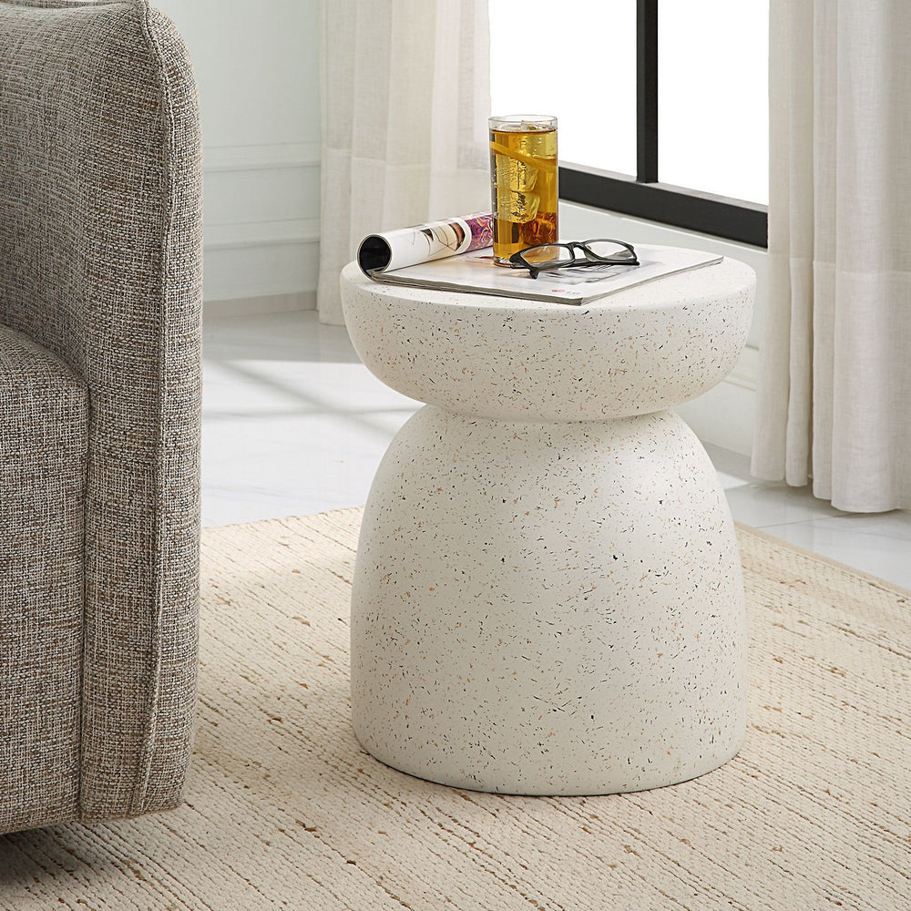 Uttermost - Accent Table - Inhale - Matte White- Union Lighting Luminaires Decor