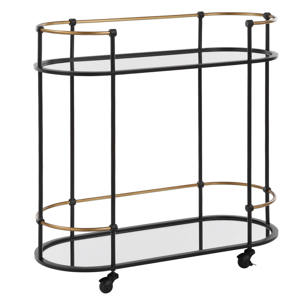 Uttermost - Bar Cart - Andre - Satin Black- Union Lighting Luminaires Decor