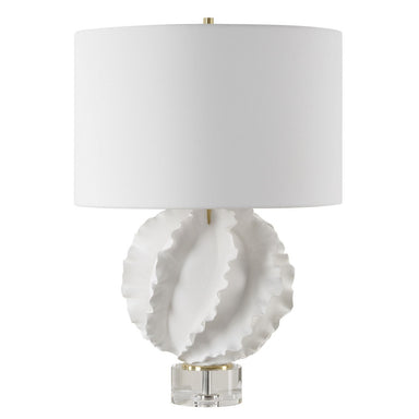 Uttermost - One Light Table Lamp - Saylor - Satin White- Union Lighting Luminaires Decor