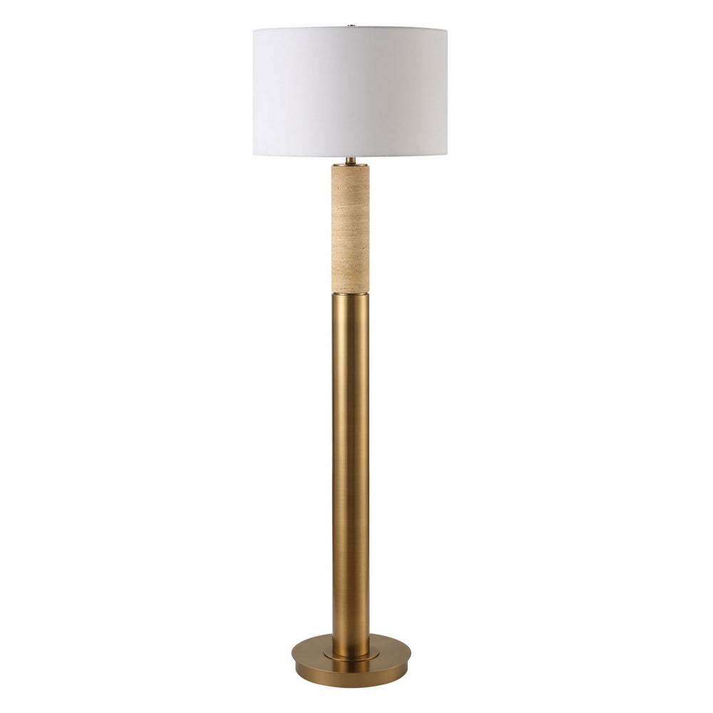 Uttermost - One Light Floor Lamp - Knox - Antique Brass- Union Lighting Luminaires Decor