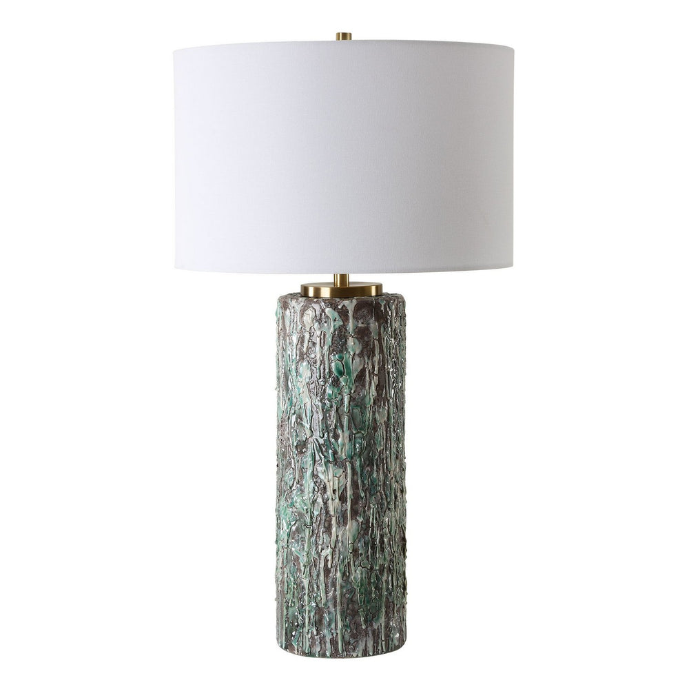 Uttermost - One Light Table Lamp - Meltdown - Charcoal Background. Brass- Union Lighting Luminaires Decor