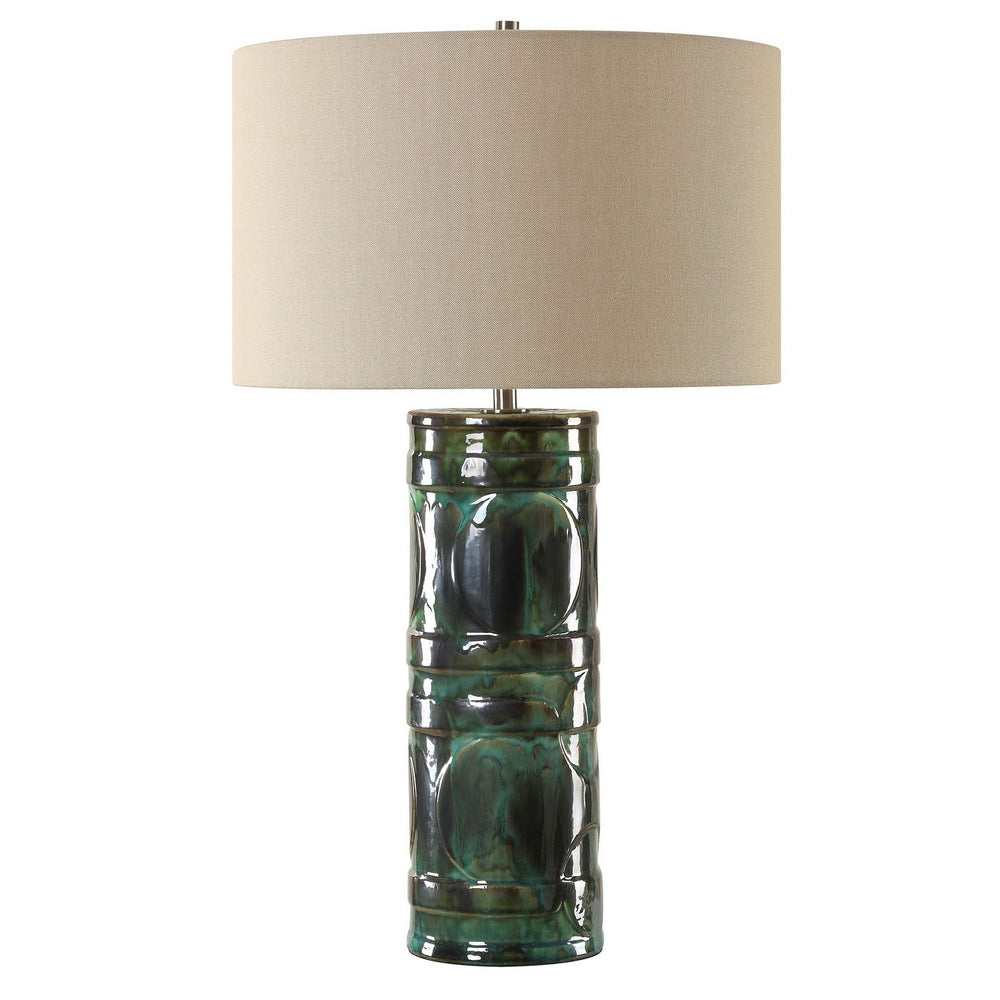 Uttermost - One Light Table Lamp - Loch - Brushed Nickel- Union Lighting Luminaires Decor