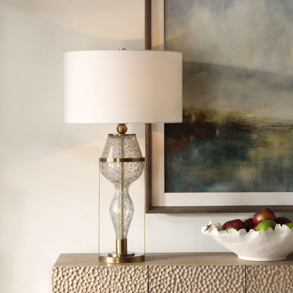 Uttermost - One Light Table Lamp - Out Of Time - Antique Brass- Union Lighting Luminaires Decor