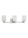 Generation Lighting Canada - Three Light Wall / Bath - Parker - Chrome- Union Lighting Luminaires Decor