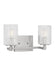 Generation Lighting Canada - Two Light Wall / Bath - Lando - Brushed Steel- Union Lighting Luminaires Decor