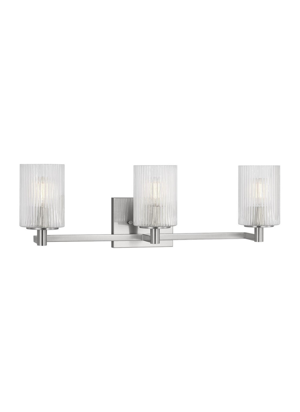 Generation Lighting Canada - Three Light Wall / Bath - Lando - Brushed Steel- Union Lighting Luminaires Decor