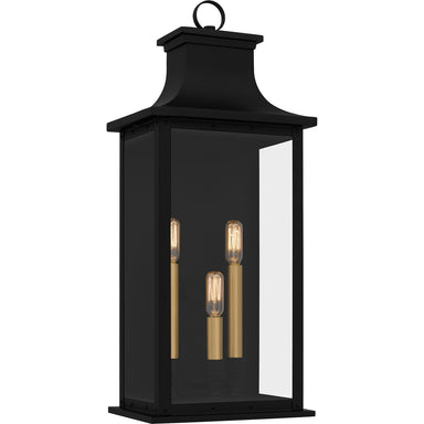 Quoizel - Three Light Outdoor Wall Mount - Abernathy - Matte Black- Union Lighting Luminaires Decor
