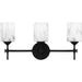 Quoizel - Three Light Bath - Aria - Matte Black- Union Lighting Luminaires Decor