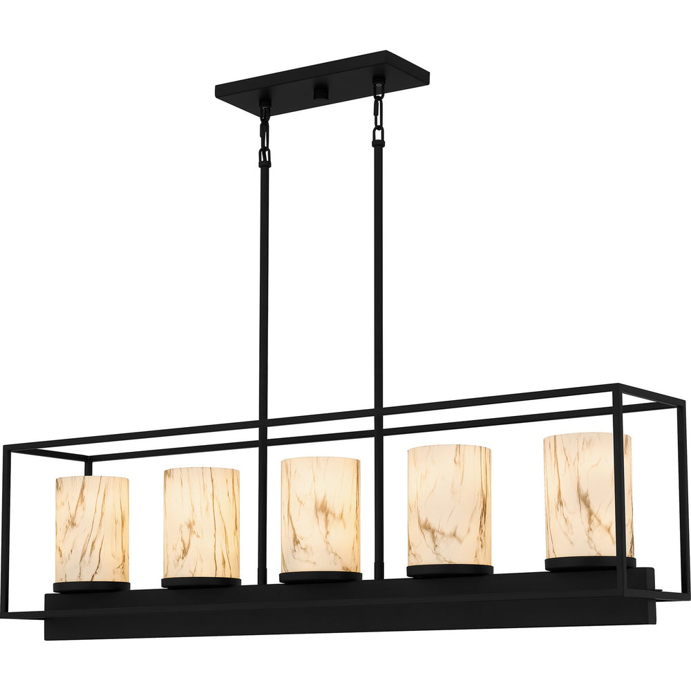 Quoizel - Five Light Linear Chandelier - Bentley - Matte Black- Union Lighting Luminaires Decor