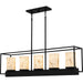 Quoizel - Five Light Linear Chandelier - Bentley - Matte Black- Union Lighting Luminaires Decor