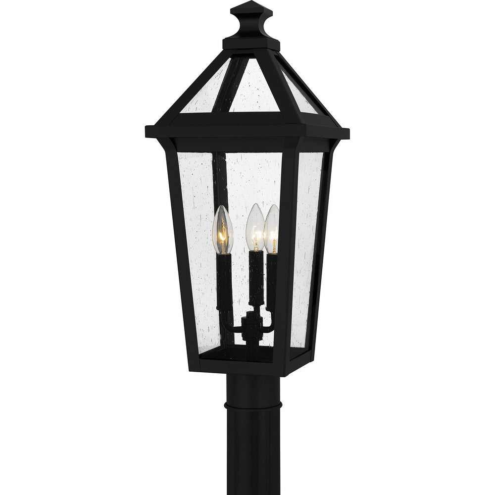 Quoizel - Three Light Outdoor Post Mount - Boulevard - Matte Black- Union Lighting Luminaires Decor