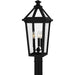 Quoizel - Three Light Outdoor Post Mount - Boulevard - Matte Black- Union Lighting Luminaires Decor