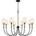 Quoizel - Eight Light Chandelier - Bayside - Matte Black- Union Lighting Luminaires Decor