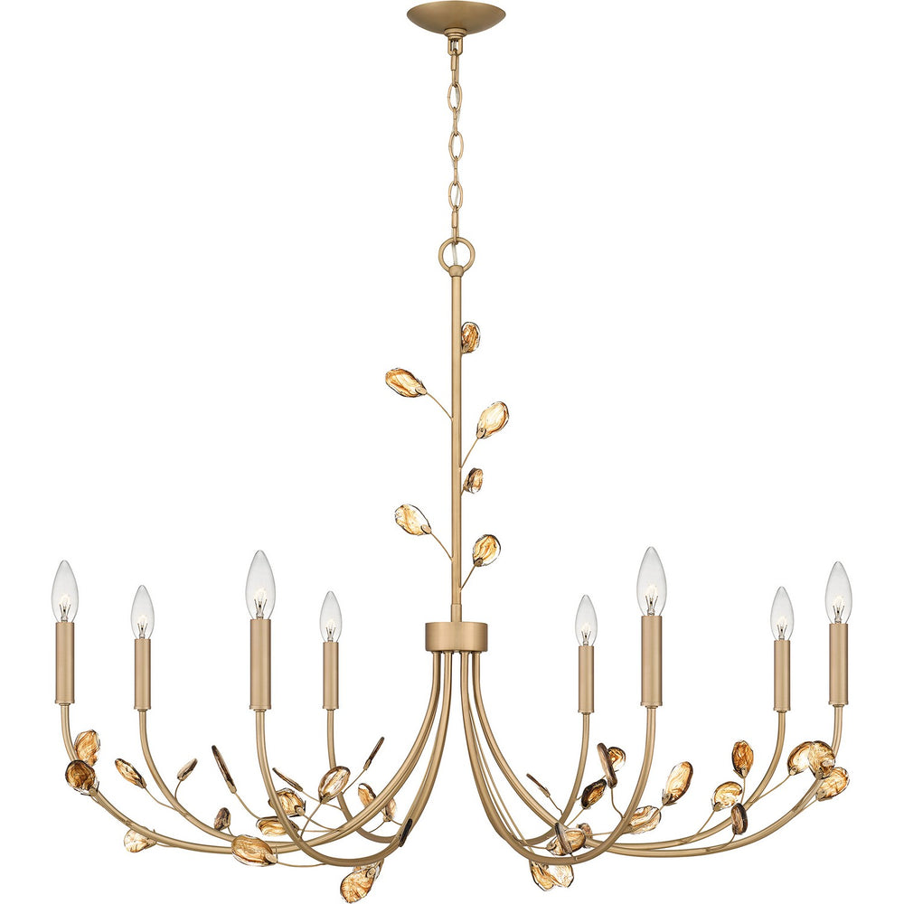 Quoizel - Eight Light Chandelier - Heiress - Bronze Gold- Union Lighting Luminaires Decor