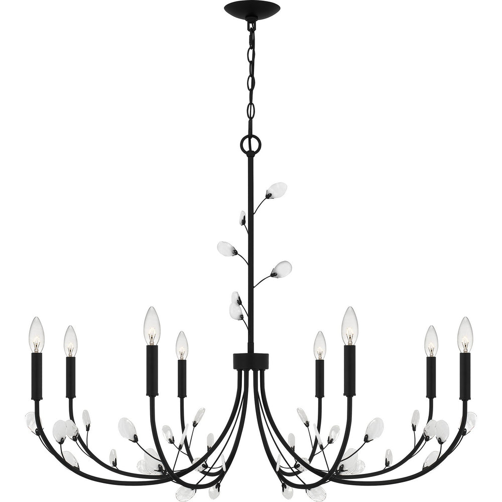 Quoizel - Eight Light Chandelier - Heiress - Matte Black- Union Lighting Luminaires Decor