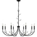 Quoizel - Eight Light Chandelier - Heiress - Matte Black- Union Lighting Luminaires Decor