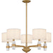 Quoizel - Five Light Chandelier - Kimberly - Brushed Weathered Brass- Union Lighting Luminaires Decor