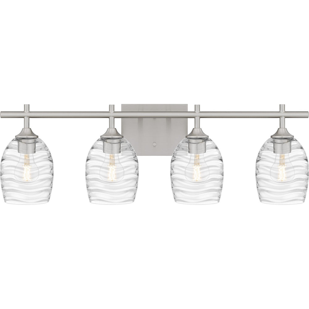 Quoizel - Four Light Bath - Lucy - Brushed Nickel- Union Lighting Luminaires Decor