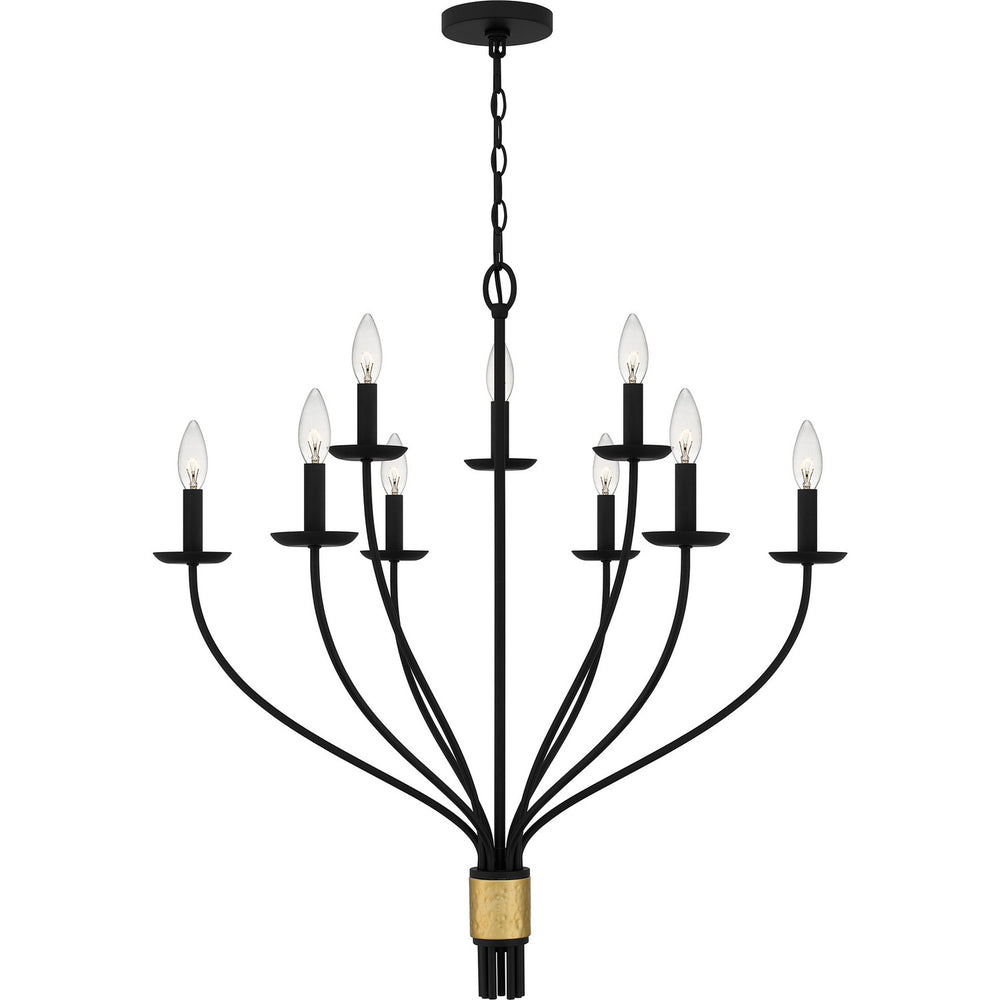 Quoizel - Nine Light Chandelier - Margaret - Matte Black- Union Lighting Luminaires Decor