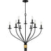 Quoizel - Nine Light Chandelier - Margaret - Matte Black- Union Lighting Luminaires Decor