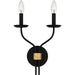 Quoizel - Two Light Wall Sconce - Margaret - Matte Black- Union Lighting Luminaires Decor