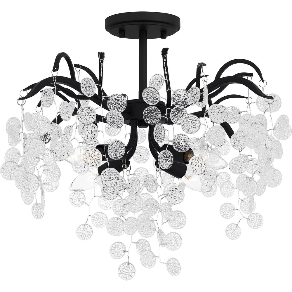 Quoizel - Four Light Semi Flush Mount - Maple - Earth Black- Union Lighting Luminaires Decor