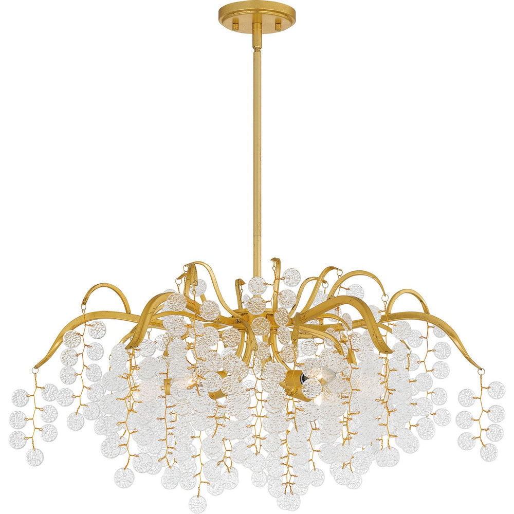 Quoizel - Six Light Chandelier - Maple - Gold Leaf- Union Lighting Luminaires Decor
